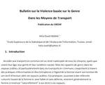 Bulletin sur la Violence basée sur le Genre Dans les Moyens de Transport Publication du CREDIF